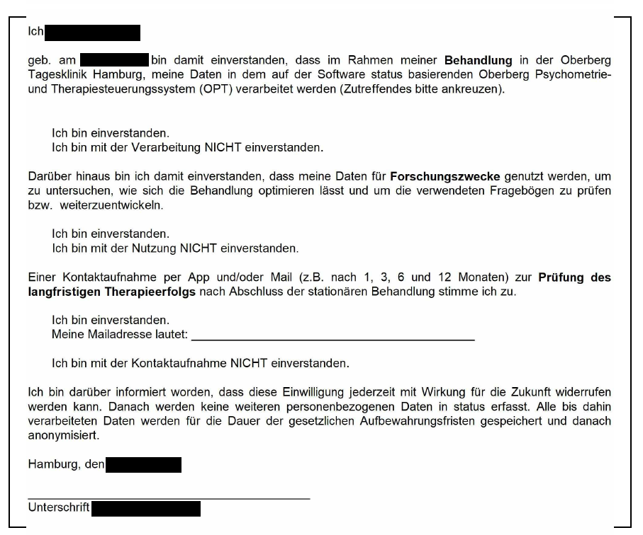 Einwilligungserklärung